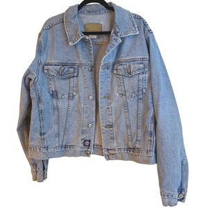 Vintage Gap Special Edition Denim Jean Jacket‎ Light Wash Long Sleeve Unisex Lg